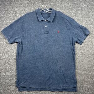 Polo Ralph Lauren Shirt Mens XL Blue Heather Red Pony Short Sleeve Classic Polo